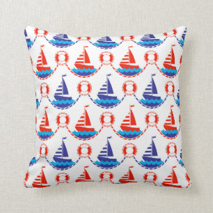 Sail Boat Pattern Cushion