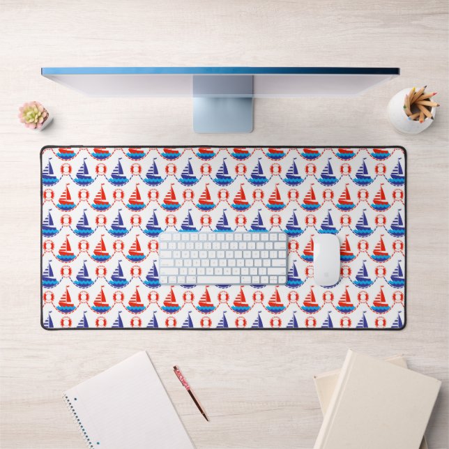 Sail Boat Pattern Desk Mat (Office 1)