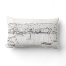 Sail boat pillow