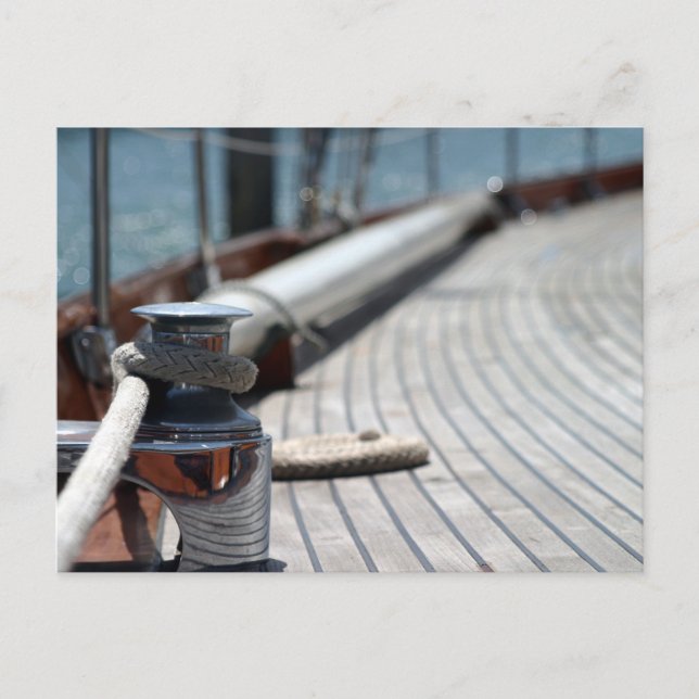 sail boat rope postcard (Front)