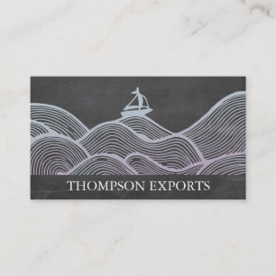 Sail Boat   Waves Business Card