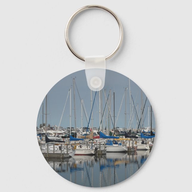 Sail Boat.Yachts Key Ring (Front)