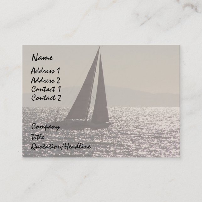 Sail Boats Business Card (Front)