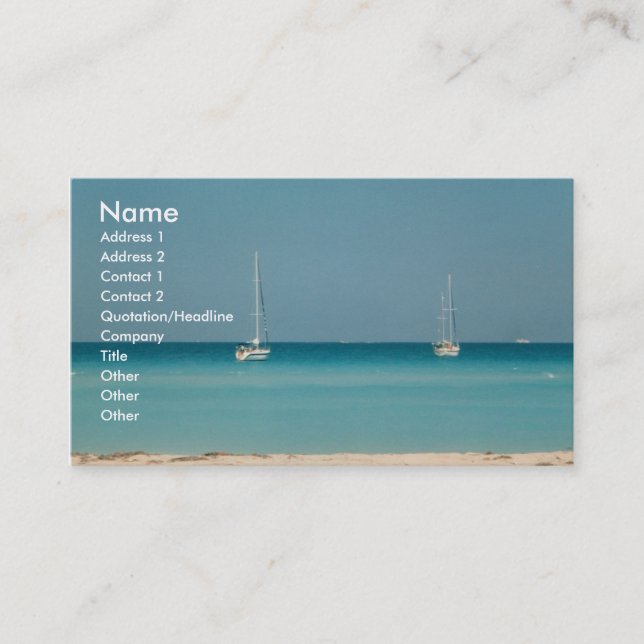 Sail Boats Ocean Sanibel Island Florida Card Photo (Front)