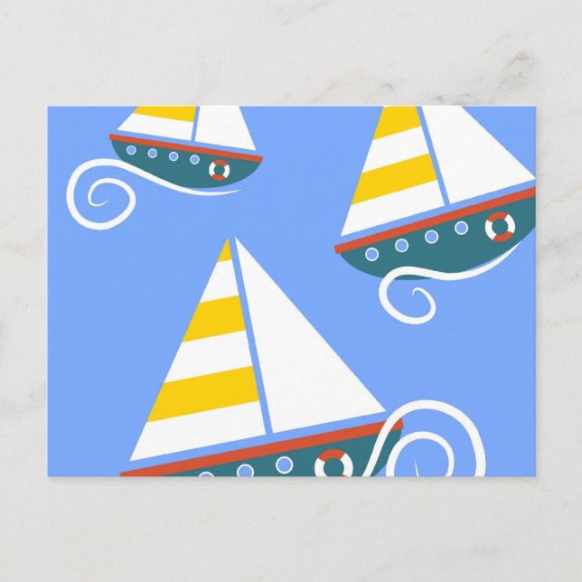 Sail Boats Postcard (Front)