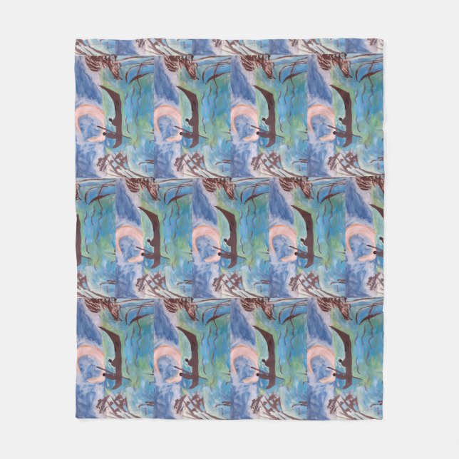 Sail by Moonlight  Fleece Blanket (Front)