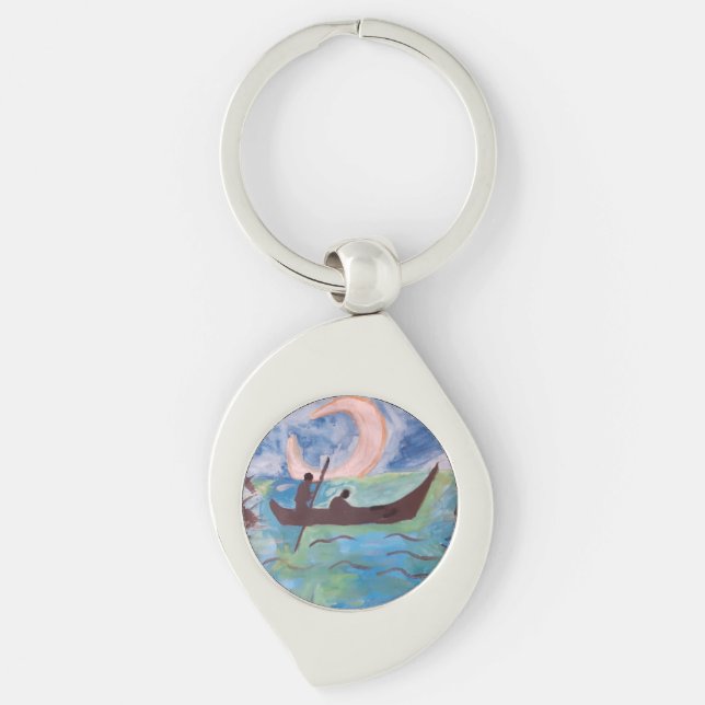 Sail by Moonlight Key Ring (Front)