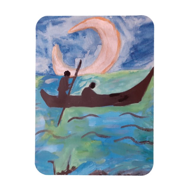 Sail by Moonlight Magnet (Vertical)