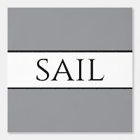 SAIL Chic Modern Nautical Grey Black White Stripes