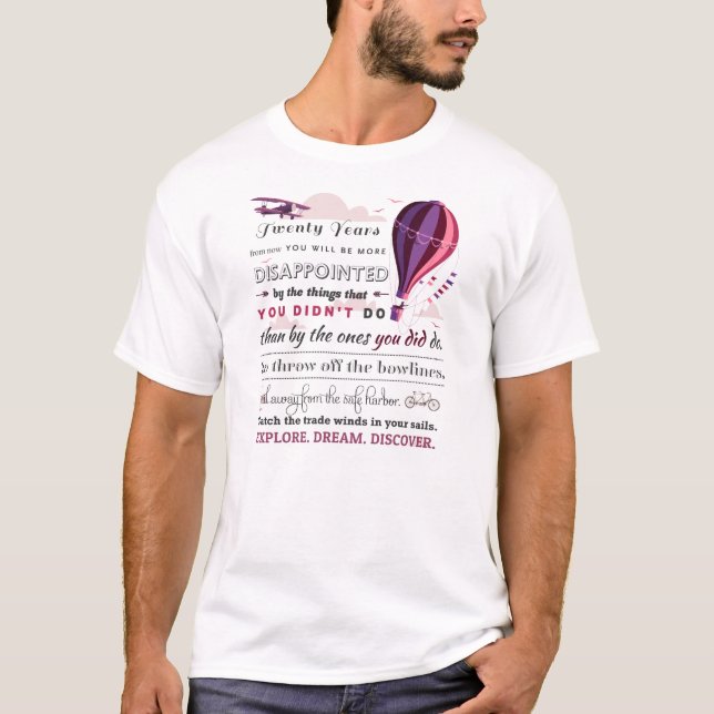Sail, Dream & Discover - Travel T-Shirt (Front)