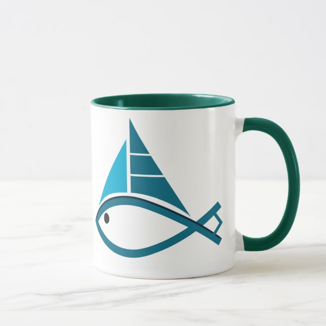 sail fish ceramic mug (Right)