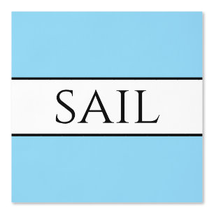 SAIL Fun Refined Light Blue Black White Stripes Wallpaper