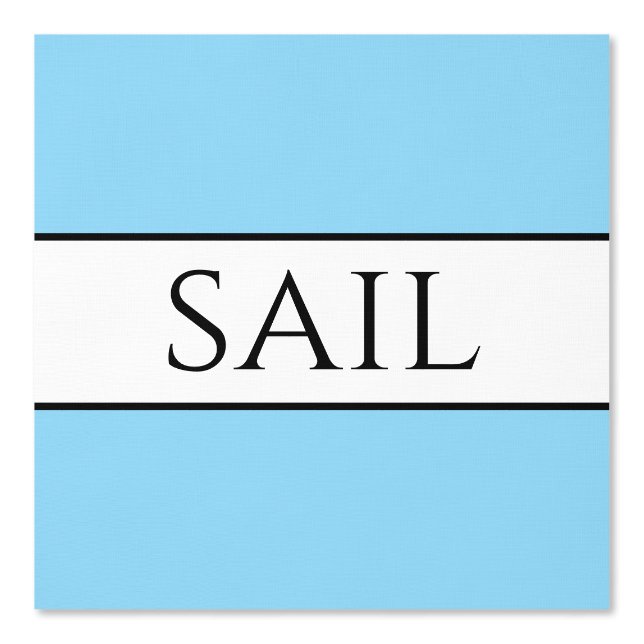 SAIL Fun Refined Light Blue Black White Stripes Wallpaper (Front)