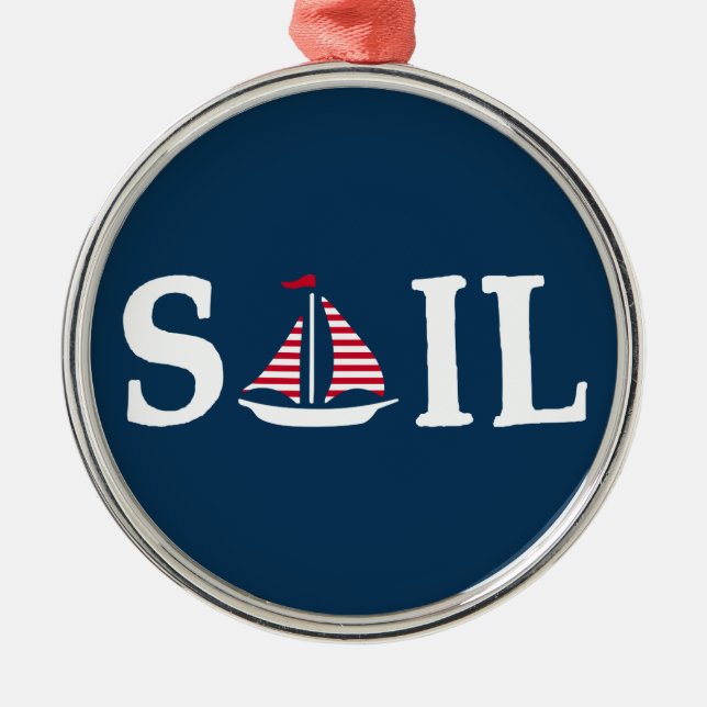 Sail Metal Tree Decoration (Front)