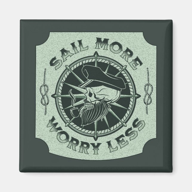 Sail more worry less magnet (Front)