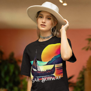 Sail Norway with Vikiing Ship T-Shirt