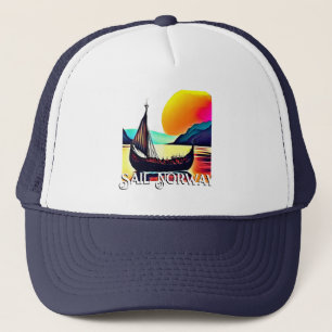 Sail Norway with Vikiing Ship Trucker Hat