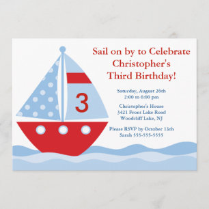 Sail on by & Celebrate Birthday Invitation