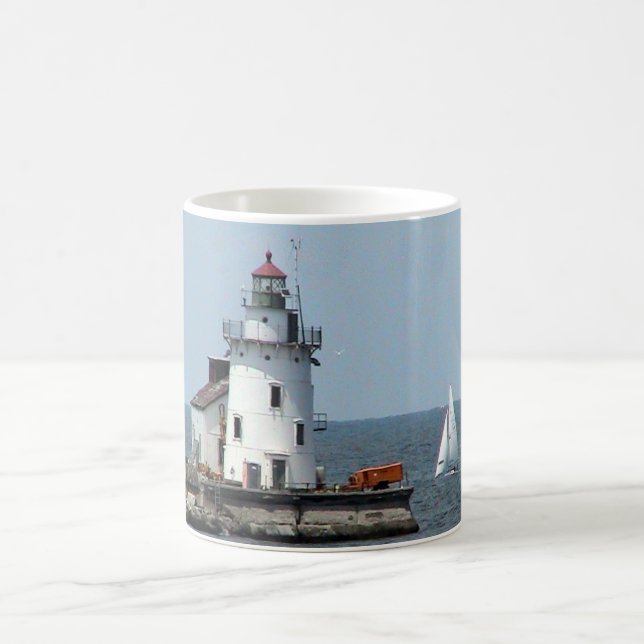 Sail on By Lighthouse Coffee Mug (Center)