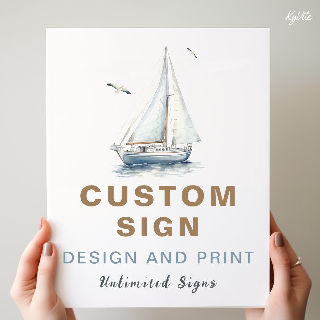 Sail on Over Custom Birthday Party Sign (Creator Uploaded)