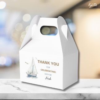 Sail on Over Sailboat Birthday Gable Box Favour Bo