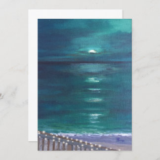 'Sail on Perfect Silence' Original Ocean Art Invitation