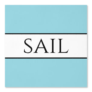 SAIL Refined Robin Egg Blue Black White Stripes Wallpaper