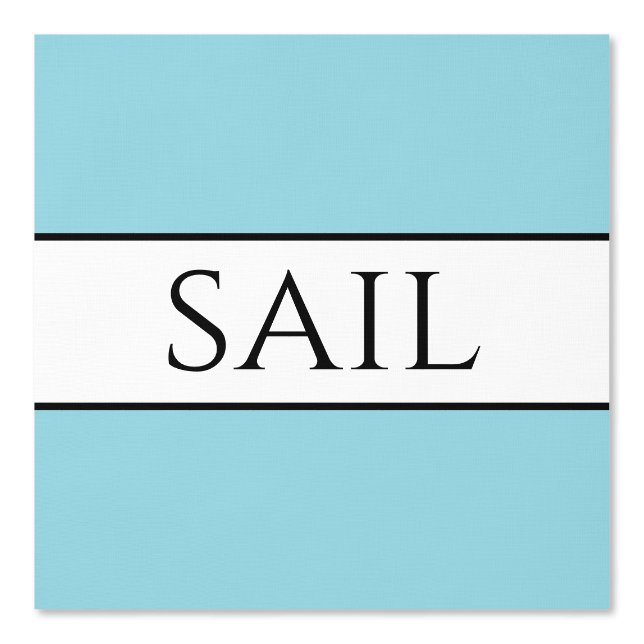 SAIL Refined Robin Egg Blue Black White Stripes Wallpaper (Front)