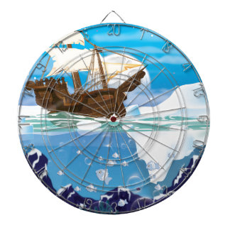 Sail Ship in the Arctic ice Dartboard