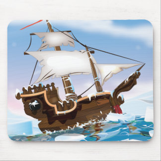 Sail Ship in the Arctic Ocean Mouse Mat