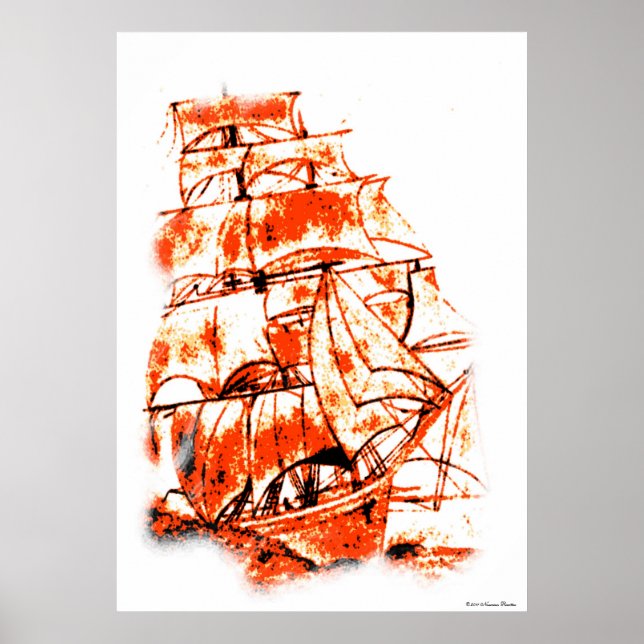 Sail Ship Print (Front)