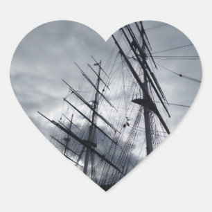 Sail Shrouds Heart Sticker
