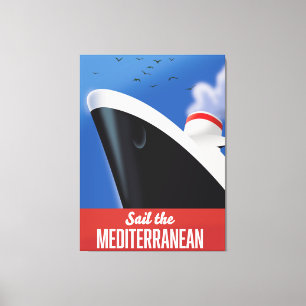 Sail the mediterranean canvas print