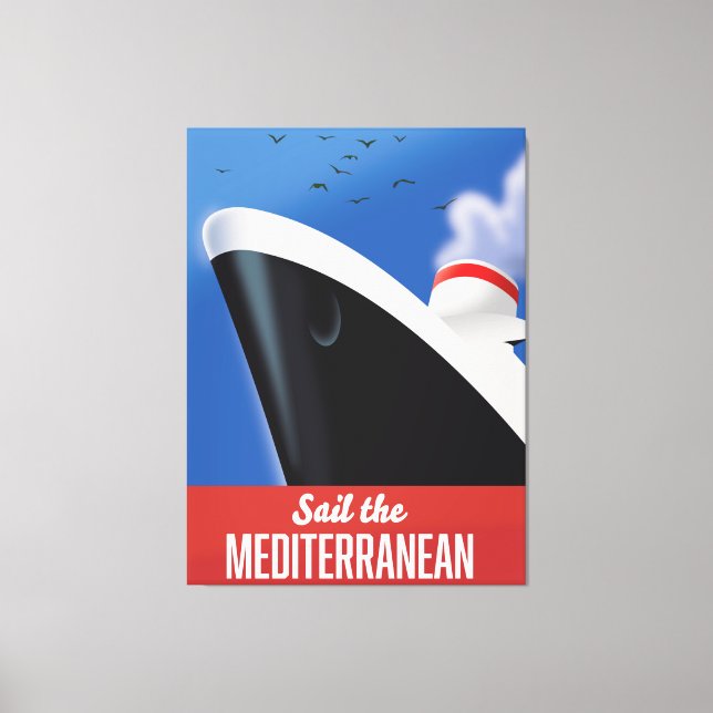 Sail the mediterranean canvas print (Front)