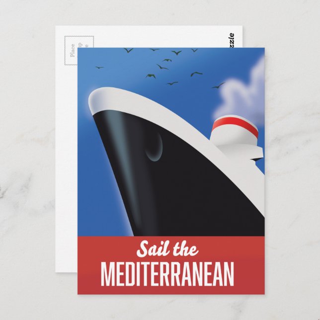 Sail the mediterranean postcard (Front/Back)