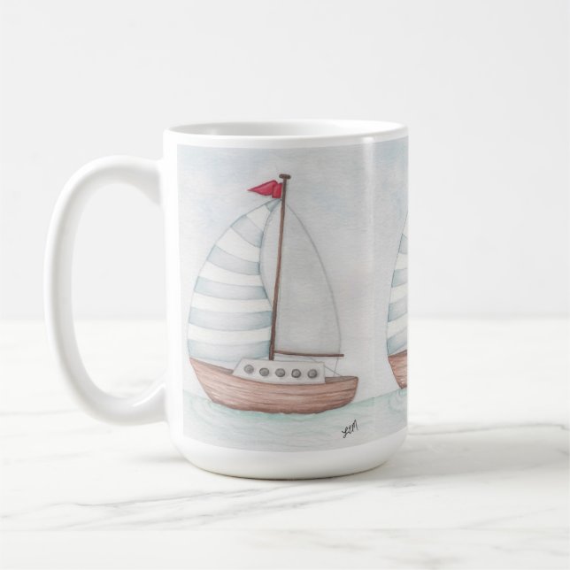 Sail the Ocean Blue Coffee Mug (Left)