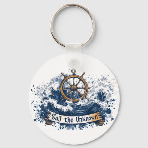 "Sail the Unknown" - Nautical-Inspired Design Key Ring