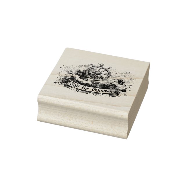  "Sail the Unknown" - Nautical-Inspired Design Rubber Stamp (Stamp)