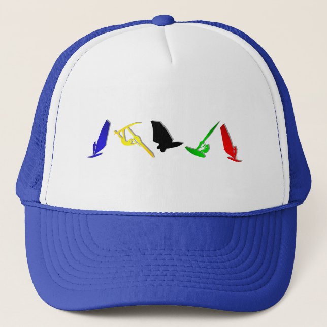 Sailboard Windsurfing sailboarding sailing sports Trucker Hat (Front)