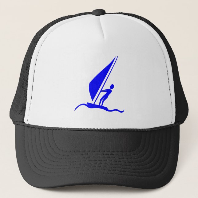 Sailboarding - Blue Trucker Hat (Front)