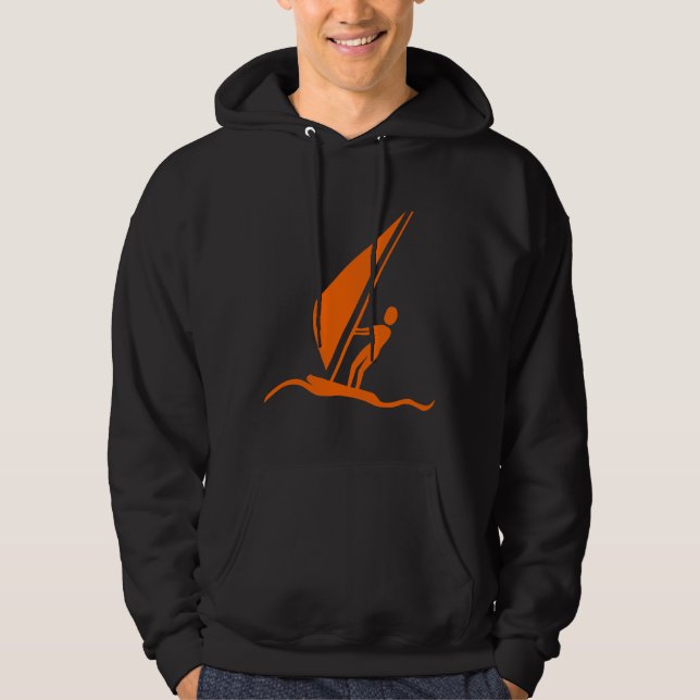 Sailboarding - Orange Hoodie (Front)