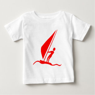 Sailboarding - Red Baby T-Shirt