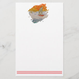 Sailboat-4 Paintstroke Stationery