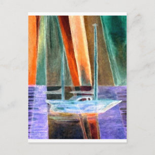 Sailboat Abstract Intangible Sailing Decor Gifts Postcard