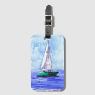“Sailboat” Acrylic Luggage Tag