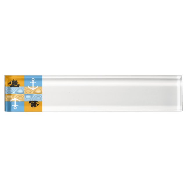 Sailboat and anchor pattern nameplate (Front)
