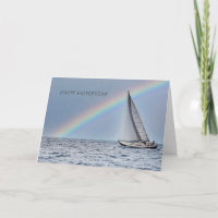 Sailboat and Rainbow Father's Day
