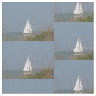 Sailboat and seagrass fabric