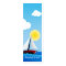 Sailboat and sun | bookmark