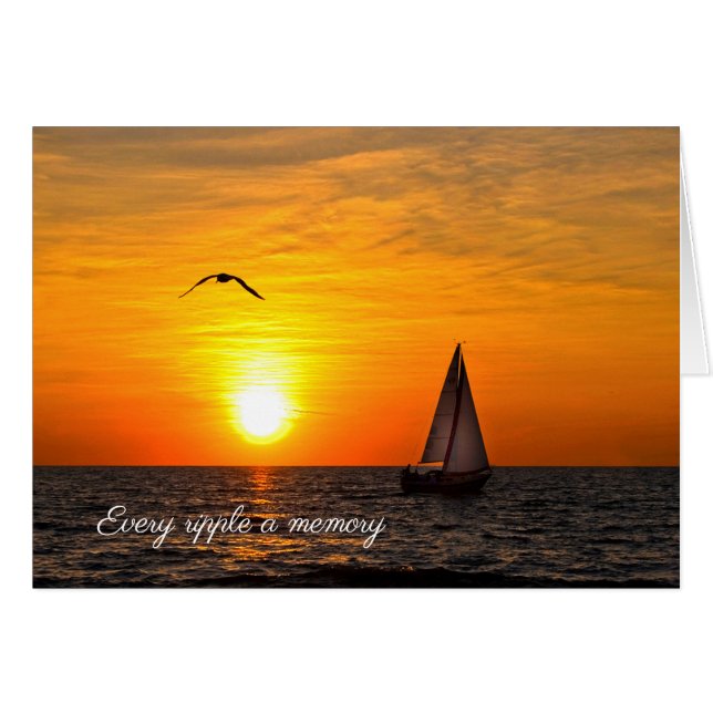 Sailboat and Sunset on Lake (Front Horizontal)